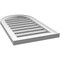 Ekena Millwork Round Top Surface Mount PVC Gable Vent: Functional, w/ 2"W x 1-1/2"P Brickmould Frame, 16"W x 28"H GVPRT16X2802SF - alternate 4